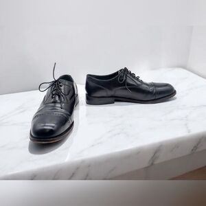 David Taylor Sz 11 Classic Black Leather Men's Dress Shoes Cap Toe